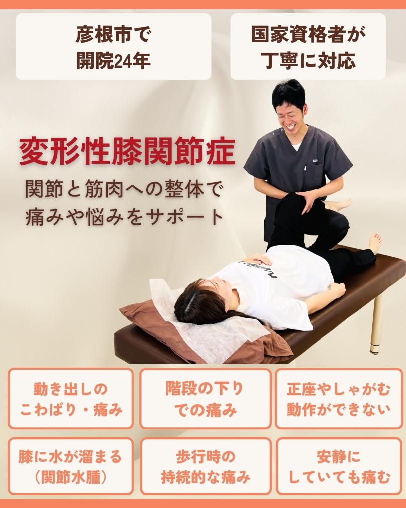 変形性膝関節症 彦根市 りーる整骨院