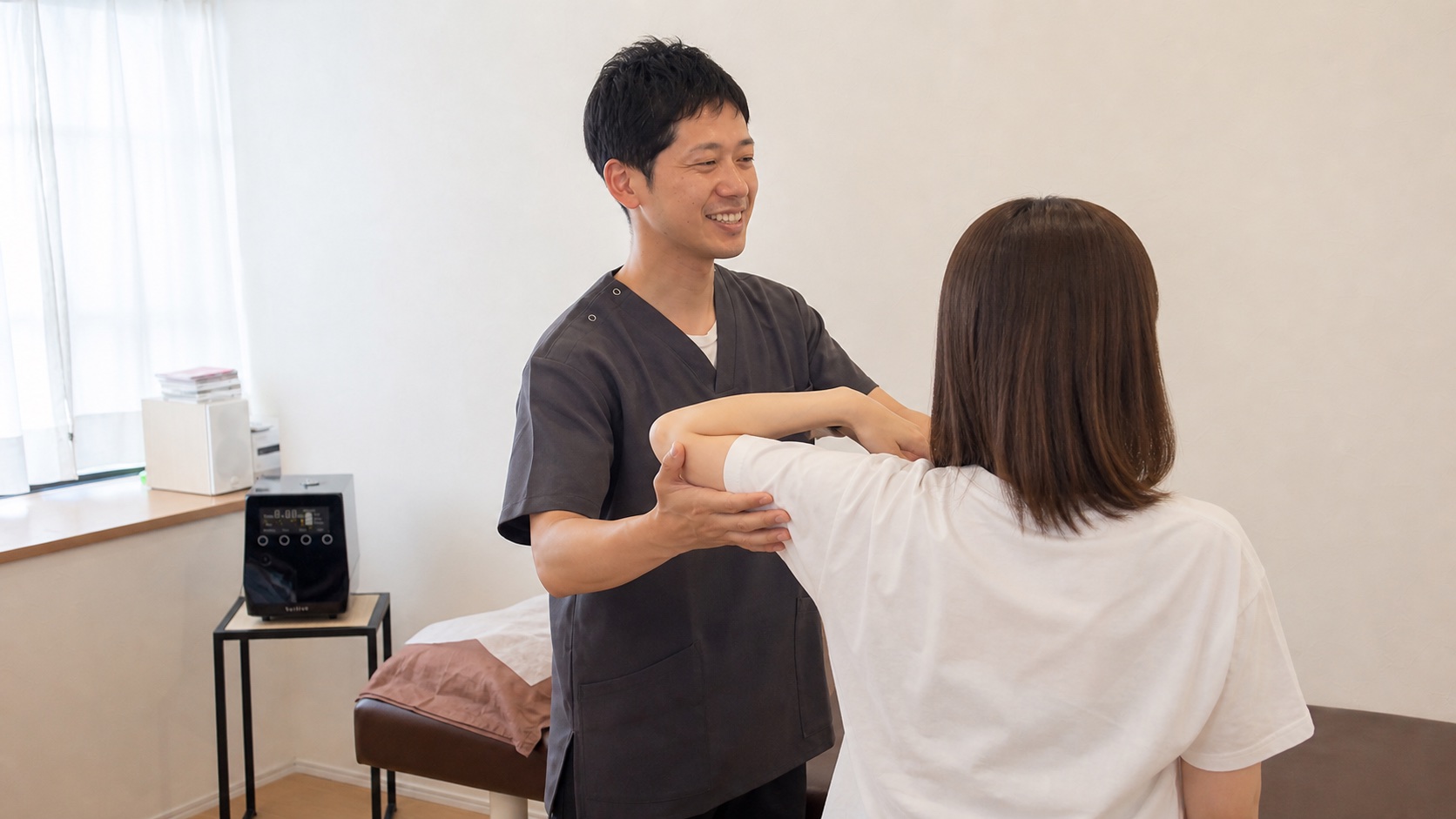 水素吸入と整体と運動指導を組み合わせた回復サポートのイメージ