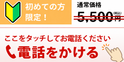 電話予約 一般整体の通常価格5,500円